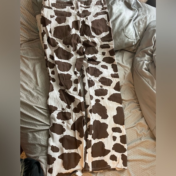 Brand New Cow Print Flared Jeans! - Picture 3 of 4